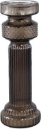 PTMD Fadri Grey Glass Candle Holder M