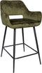 PTMD Fal LOW Velvet green bar stool black metal leg KD
