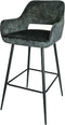 PTMD Fallon Velvet Barstoel - Antraciet