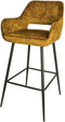 PTMD Fallon Velvet Barstoel - Okergeel