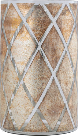 PTMD Farisa Silver Glass Round Stormlight Rhombic L