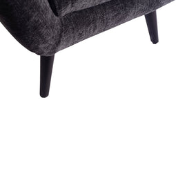 PTMD Fauteuil Donny Antraciet Zwart