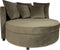 PTMD Fayen Fauteuil - H68 x Ø121 cm - Velvet - Groen