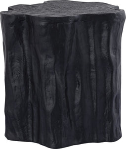 PTMD Fennah Black Matt Alu Sidetable Tree Wood Shape M