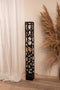 PTMD Ferdin Black Metal Floor Lamp Shaped Holes