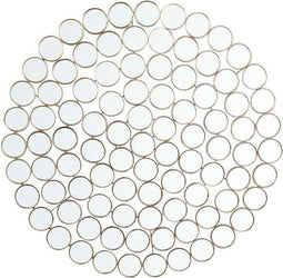 PTMD Ferril Ronde Spiegel - 100 x 3 x 100 cm - Glas - Goud