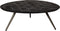 PTMD Fieron Black wooden coffee table organic round