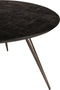 PTMD Fieron Black wooden dining table organic round