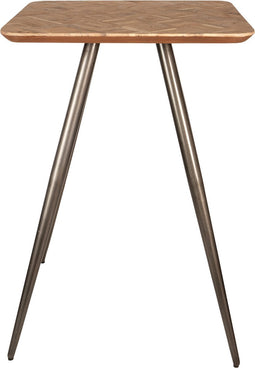 PTMD Fieron Natural wooden bar table square