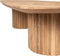 PTMD Fieron Natural wooden coffee table double rnd base