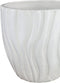 PTMD Fionaa White Ceramic Pot Wavy Structure Round SV3