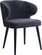 PTMD Fiori Anthracite 0504 dining chair black wood legs