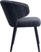 PTMD Fiori Anthracite 0504 dining chair black wood legs