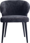 PTMD Fiori Anthracite 0504 dining chair black wood legs