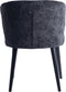 PTMD Fiori Anthracite 0504 dining chair black wood legs