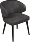 PTMD Fiori Anthracite terra leather dining chair