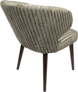 PTMD Fiori Green 13 Dining Chair Dark Brown Wood Legs