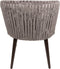 PTMD Fiori Taupe 19 Dining Chair Dark Brown Wood Legs