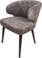 PTMD Fiori Taupe 19 Dining Chair Dark Brown Wood Legs