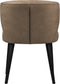 PTMD Fiori Taupe terra leather dining chair