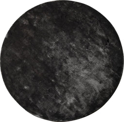 PTMD Flavia Black Viscose Handwoven Carpet Round