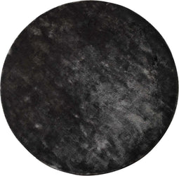 PTMD Flavia Rond Tapijt - H1 x Ø200 cm - Viscose - Zwart