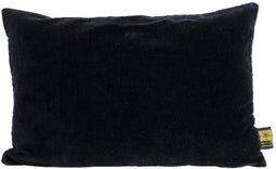 PTMD Floo Black Cotton Velvet Cushion Rectangle