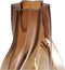 PTMD Florence Brown Glass Vase Curved Lines L