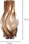 PTMD Florence Brown Glass Vase Curved Lines L