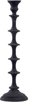PTMD Freddie Black Alu Candle Holder With Tabs L