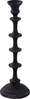 PTMD Freddie Black Alu Candle Holder With Tabs M