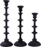 PTMD Freddie Black Alu Candle Holder With Tabs M