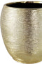 PTMD Freja Gold Glazed Ceramic Minimal Pot Round L