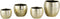 PTMD Freja Gold Glazed Ceramic Minimal Pot Round L