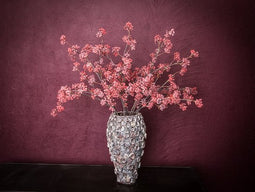 PTMD Garden Bloem Mini Bloem Kunsttak - 38 x 27 x 69 cm - Bordeaux