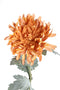 PTMD Garden Flower Orange Spider Mum Stem Flocked