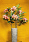 PTMD Garden Flower Pink Plumeria Spray W Leaves