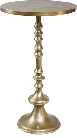 PTMD Gemma Ronde Bijzettafel - H99 x Ø60 cm - Aluminium - Champagne