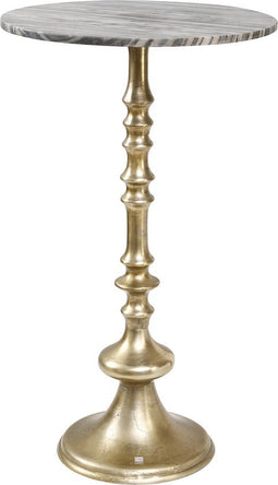 PTMD Gemma Ronde Bijzettafel - H99xØ60 cm - Marmer - Champagne