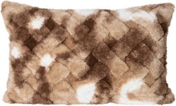 PTMD Geraldine Brown Artificial Fur Cushion Rectangle
