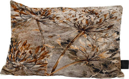 PTMD Gerino Rechthoekig Kussen - 60x10x40 cm - Fluweel - Grijs