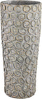 PTMD Ginte Grey Cement Pot Round With Circles High XL