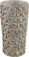 PTMD Ginte Grey Cement Pot Round With Circles High XS