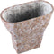 PTMD Githa Ovale Bloempot - 30 x 15 x 28 cm - Cement - Roze