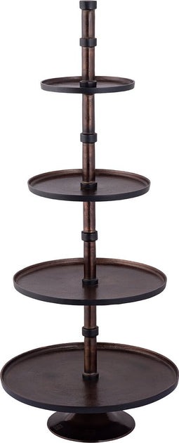 PTMD Glinda Copper Alu Etagere Round L