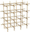 PTMD Gordo Brass Steel Square Open Frame Wine Rack