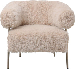 PTMD Hair Cream fauteuil champagne metal base