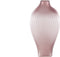 PTMD Halde Light Purple Solid Glass Vase Ribbed High