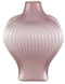 PTMD Halde Light Purple Solid Glass Vase Ribbed Wide
