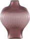 PTMD Halde Purple Solid Glass Vase Ribbed Organic Wide